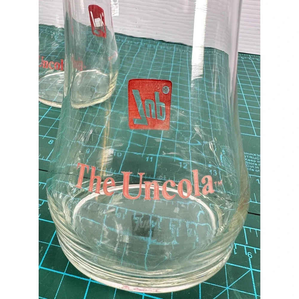 7 UP The Uncola Vintage Upside Down Drinking Glasses Set Of 3 Pilsner Glass